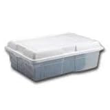 Clear Box White Lid, 9.4 Gal (6 pack)