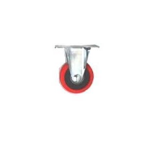 3 HEAVY DUTY NON-SWIVEL, NON-LOCKING CASTER - WITH MOUNTING PLATE By Peachtree Woodworking - PW1354 by Peachtree Woodworking