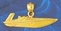 14K Gold Boat Charm