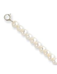Sterling Silver 4.5-5.5mm Freshwater Cult. Pearl Bracelet & Necklace Set - QST159