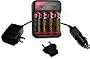 CTA Digital DC-RMC AA NiMH Batteries (4-Pack, 2700mAh, 1.2V) with 4-Hour Charger (100/240v with Car Adapter)