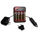 CTA Digital DC-RMC AA NiMH Batteries (4-Pack, 2700mAh, 1.2V) with 4-Hour Charger (100/240v with Car Adapter)