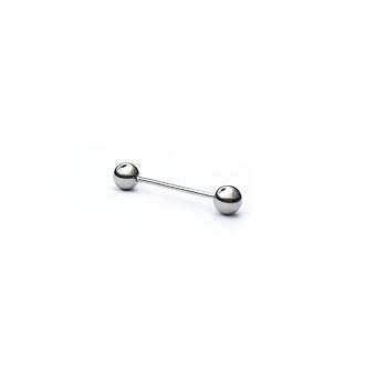 Single Basic Surgical Steel Barbell Tongue