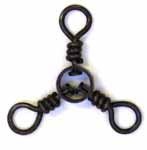 Eagle Claw Tackle 3-Way Swivels Black Size 2/0 2pcs