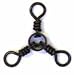 Sporting Goods : Eagle Claw Tackle 3-Way Swivels Black Size 4 4pcs