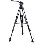 Acebil P-22MX Professional Tripod System with H20 Fluid Head, T752 2-stage Aluminum Tripod, MS-3 Middle Spreader, RF-3 Rubber Foot and S-52 Carry Case. 65 Maximum Height, Holds Up to 13.2lbs