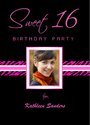 Sweet 16 Birthday Party Invitations with Your Custom Photo - Hot Card