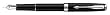 Parker Sonnet Lacquer Fine Point Fountain Pen with Chrome Trim, Black (1743586)