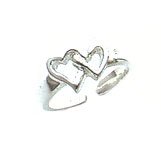 Toe Ring - Sterling Silver Solid Heart Toe Ring