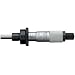Starrett 261L Micrometer Head, Non-Rotating Spindle, 0-0.5" Range, 0.001" Graduation, +/-0.0001" Accuracy, Plain Thimble, Lock Nut