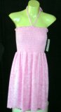Plus Size Terry Dirndl Baby Doll Dress/Cover Up (Available in White, Black, Turq, Hibiscus Sizes 1X, 2X, 3X)
