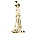 Buffalo Light House Charm - 10K Yellow Gold - B000153T5C