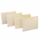 Pendaflex 22100 Pendaflex Double-Ply Tabbed File Jacket w/1' Expansion, Ltr, Manila, 50/Bx