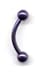 Titanium Curved Barbell in Dark Blue. Size is 14 guage by 3/8 in length