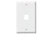 Flush Wall Plate for 1 Keystone, Color: White