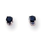 14k White Gold 3mm Sapphire Stud Earrings XBE117