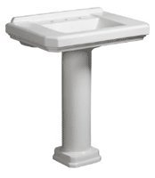 Danze DC026028WH 30" Cirtangular Pedestal Lavatory Basin 8" Centers and Backspla