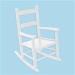 Wooden Children's 2-Slat Rocking Chair Select Color: White - 18120