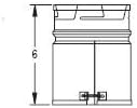 Chimney Plus 265106 Duravent 6 Inch Universal Male Adapter B Vent