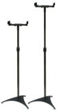 Home Theater Surround Sound Adjustable Black Metal Speaker Stands for Rear Satellite and Bookshelf Speakers