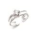 Toe Ring - Sterling Silver Cubic Zirconia Floral Toe Ring