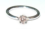 14 karat White gold Nose Segment with Clear CZ gemstone 5/16"
