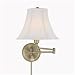 Charleston Antique Brass Plug-In Swing Arm Wall Lamp