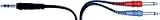 HOSA STEREO 1/4 PHONE - TWO 1/4 PHONE, 3m (9.9ft.) - SEND / RETURN (INSERT) CABLES
