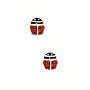 14k Yellow Childrens Lady-Bug Screw-Back Stud Earrings