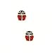 14k Yellow Childrens Lady-Bug Screw-Back Stud Earrings