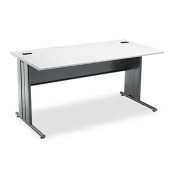 HON COMPANY The Stationmaster Computer Desk, 60w x 29-1/2d x 29-1/2h, Gray Pattern/Charcoal