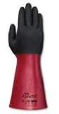 Ansell Size 9 Black And Red Alphatec 12 Seamless Knit Lined Supported Nitrile