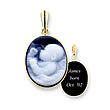 ZALES New Arrival Agate Cameo Charm in 14K Gold (4 Lines) earring jackets