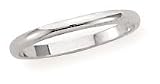 18k White Gold 2mm Traditional Women's Wedding Band, Size 5.5