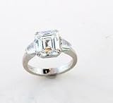 Almaz 18kt White Gold Engagement Ring 4.16 Carat