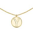 ZALES Initial Circle Pendant in 10K Gold (1 Letter) lockets
