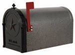 USM UGBRX060407 American Heritage Designer Silver Vein Post Mount Large Steel Frame w/ Aluminum Door Mailbox
