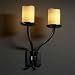 Justice Design Group - CNDL-8785-14-AMBR-MBLK: Sonoma Family 2-Light Wall Sconce (Sha...