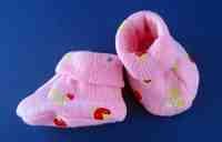 Strawberry Pointelle Booties