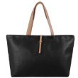 Classic Fashion Leather Tote Bags with Coin Wallet (Black)