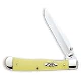 Case Pocket Knives Cv Yellow Handle Trapperlock 3154