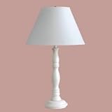 Piccadilly Table Lamp with Calais Shade in White