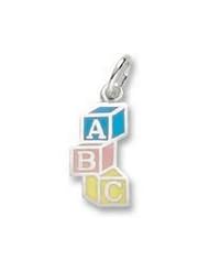 Rembrandt Charms ABC Block Painted Charm