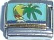 Clearly Charming Palm Tree and Sailboat Italian Charm Bracelet Link