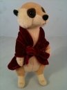 Plush Meerkat Soft Toy With Red Jacket - MEDIUM 32cm