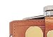 Simran 816-OT Ajmer 5 oz. Stainless Steel Flask In Brown Leather Golf Accessory Pouch