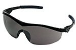 Storm Safety Glasses with Ratchet Action Temples, Gray Lens, Black Frame (CRWST112)