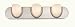 International Lighting 13993-65 3 Light Peabody Vanity Bar With French Scavo Glass Brushed Nickel &