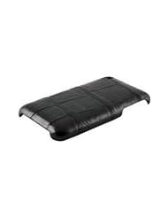 Black iPhone 3G / 3GS Clip On Case - Genuine Crocodile Skin Leather