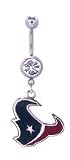 Texas Texans belly button ring